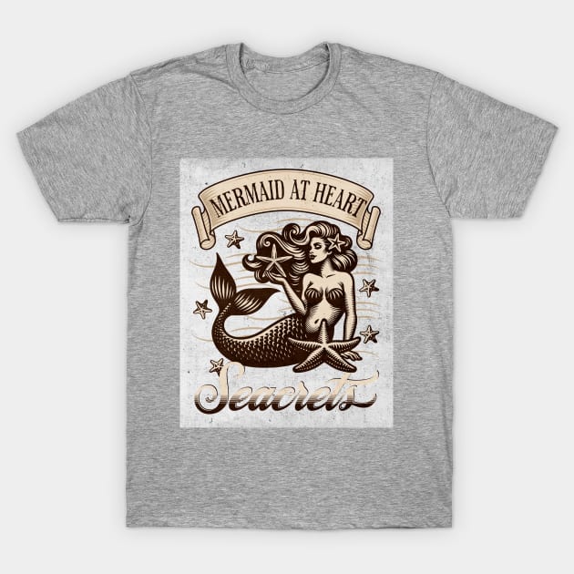 Mermaid at Heart, Seacrets of the starfish T-Shirt by PersianFMts